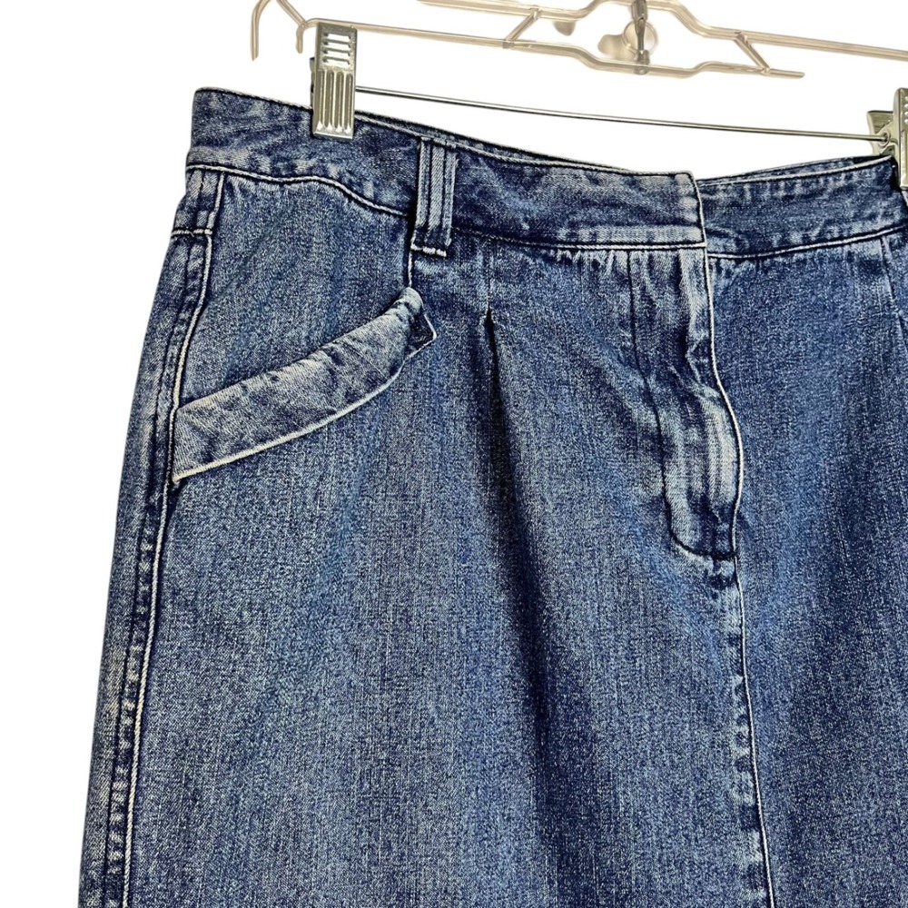 Kim Rogers Denim Skirt Womens Size 10 Blue Jean Midi Casual‎ Career (3082) - Picture 2 of 6